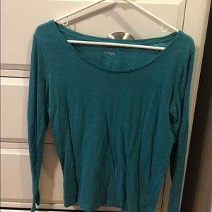 LOFT long sleeve teal top. Size M.